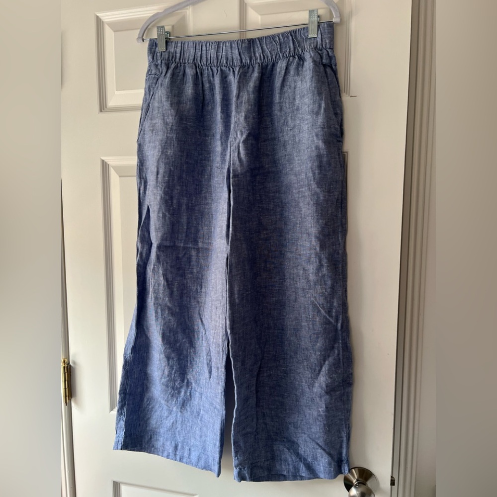Linen Capri pull on pants